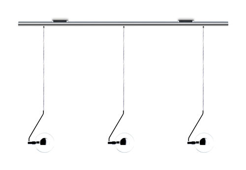 Pendant lamp - DIVO: SOFFITTO TRE - Occhio - glass / metal / contemporary