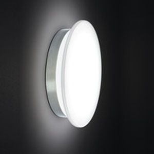 Contemporary wall light - DOUALA - RZB - indoor / stainless steel / round