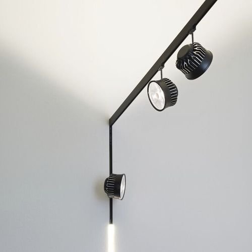 LED track light - NINETY-FIVE S - Buschfeld Design - round / metal / commercial