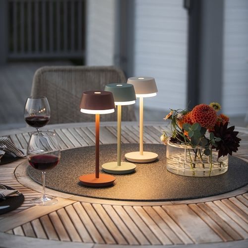 Table lamp - LYON  - Gnosjö Konstsmide - aluminum / contemporary / with rechargeable battery