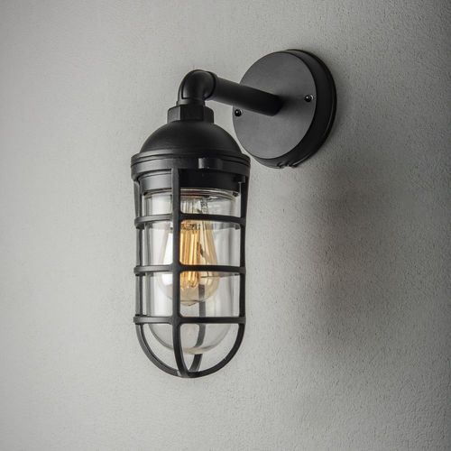 Contemporary wall light - OLBIA  - Gnosjö Konstsmide - for outdoor use / aluminum / glass