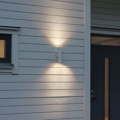 Contemporary wall light - TEMI  - Gnosjö Konstsmide - outdoor / aluminum / glass