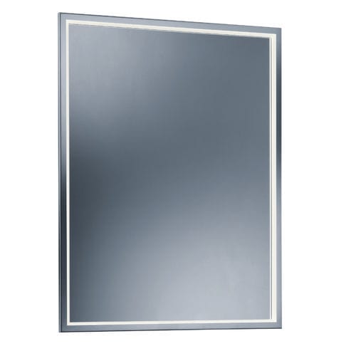 Wall-mounted mirror - 65.702.81 - Baulmann Leuchten - contemporary / rectangular / stainless steel