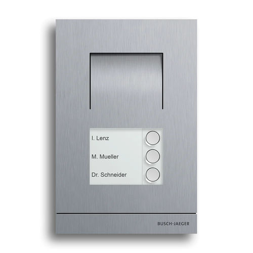 Metal door station - BUSCH-JAEGER - white / residential / wall-mounted