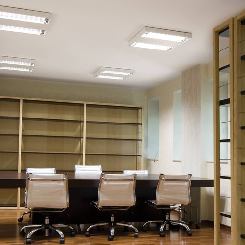 Surface mounted light fixture - DEMI C HMP - Intra Lighting d.o.o. - fluorescent / square / sheet steel