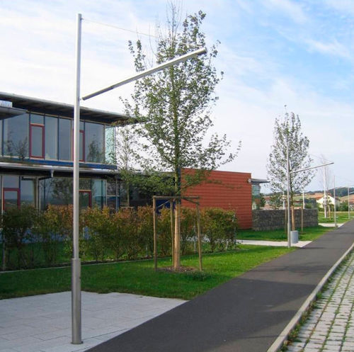 Urban lamp post - FIACCOLA TYPE 641 - LECCOR Leuchten GmbH - contemporary / stainless steel / glass
