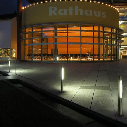 Garden bollard light - FIACCOLA TYPE 410 - LECCOR Leuchten GmbH - urban / contemporary / stainless steel