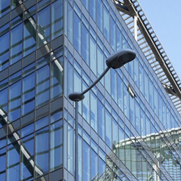 Urban lamp post - LUNOIDE - AEC Illuminazione - contemporary / stainless steel / with tempered glass diffuser