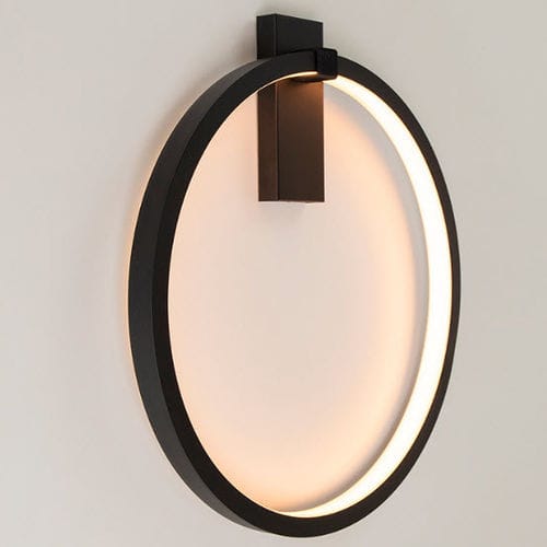 Contemporary wall light - HOOP - ONOK LUZ TECNICA - indoor / aluminum / round