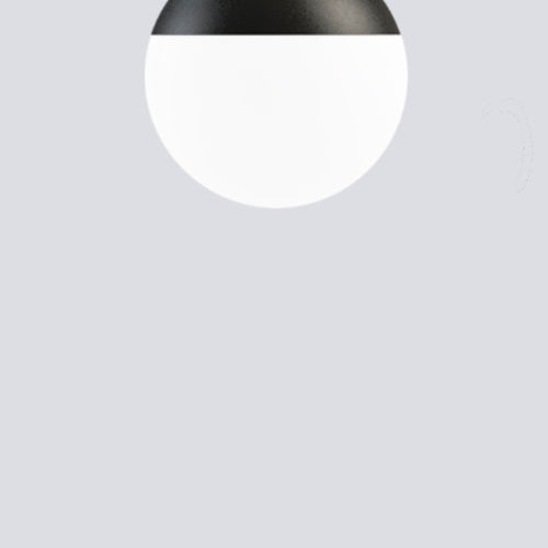 Contemporary ceiling light - BALO UP 150 E14 - ONOK LUZ TECNICA - spherical / glass / metal