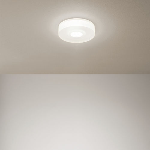 Contemporary ceiling light - ONE TO ONE_S - LINEA LIGHT GROUP - round / aluminum / polymethyl methacrylate