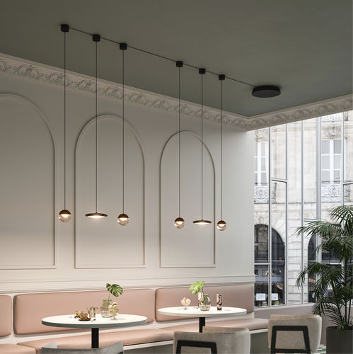 Pendant lamp - SINFONIA SYSTEM - VERDI - LINEA LIGHT GROUP - painted aluminum / polymethyl methacrylate / contemporary