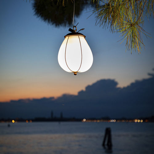 Blown glass lamp - FAVOR - Siru Lighting - pendant / wire / stainless steel