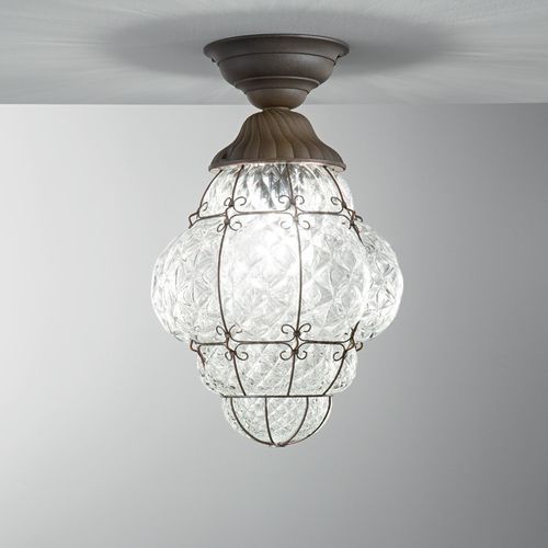 Traditional ceiling lamp - CLASSIC - Siru Lighting - sculptural / Venetian glass / blown glass