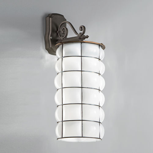 Traditional wall light - CORNO DUCALE - Siru Lighting - outdoor / metal / blown glass