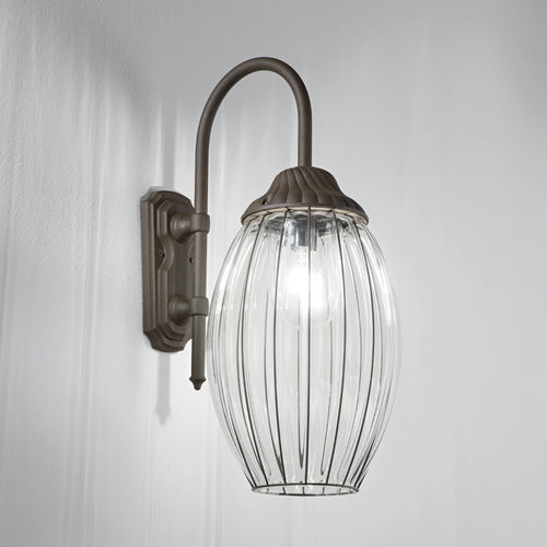 Traditional wall light - NAUTILUS - Siru Lighting - outdoor / blown glass / metal