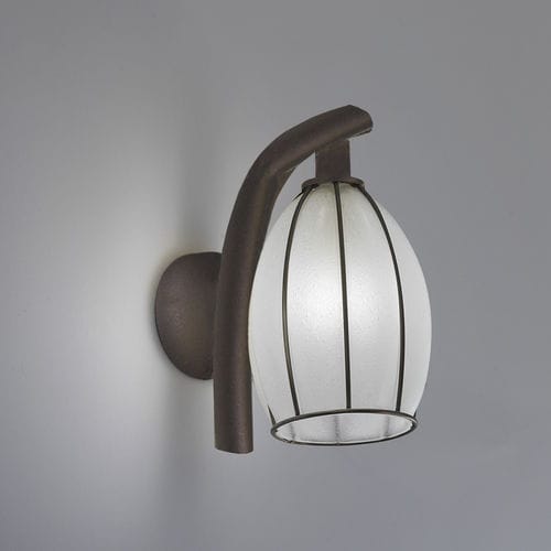 Contemporary wall light - SALICE - Siru Lighting - outdoor / blown glass / conical