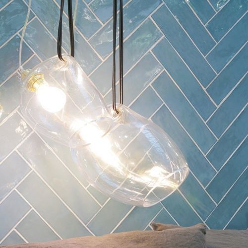 Pendant lamp - LAGOON - Siru Lighting - blown glass / Murano glass / smoked glass