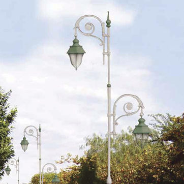 Urban lamp post - BLANCA - Moonlight - traditional / aluminum / galvanised steel