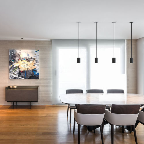 Pendant spotlight - INVADER - PROLICHT - LED / round / tubular