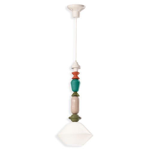 Pendant lamp - C2711 - Ferroluce - glass / ceramic / contemporary