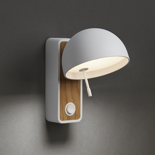 Contemporary wall light - BEDDY A/01 - BOVER Barcelona - indoor / aluminum / wooden