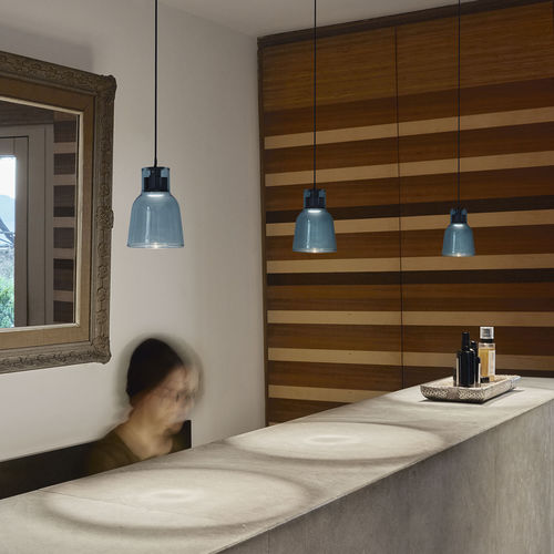 Pendant lamp - DRIP/DROP S/01L - BOVER Barcelona - blown glass / borosilicate glass / contemporary