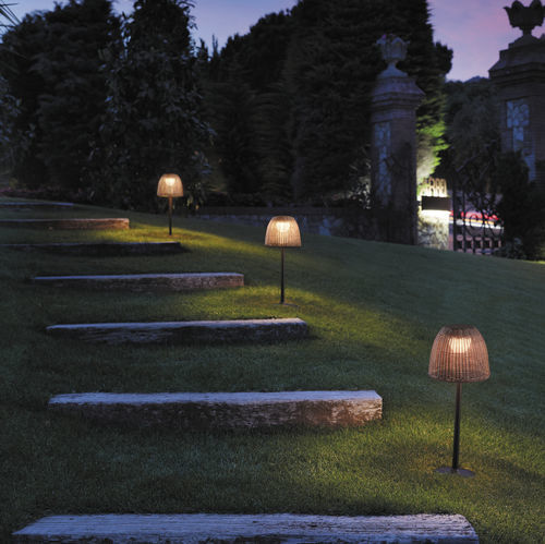 Garden bollard light - Atticus B01 - BOVER Barcelona - contemporary / aluminum / stainless steel