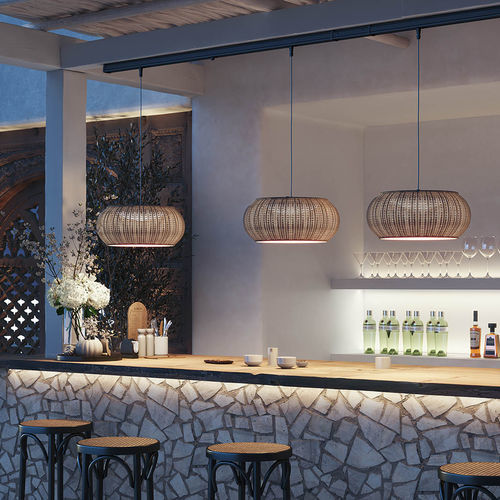 Pendant lamp - PERRIS PF/47/4L Outrack - BOVER Barcelona - aluminum / stainless steel / polycarbonate