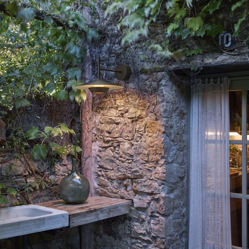 Contemporary wall light - Fanalet A/01 - BOVER Barcelona - outdoor / aluminum / brass