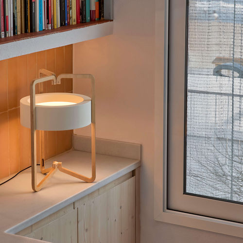 Table lamp - Vuota M/44 - BOVER Barcelona - steel / wood / contemporary
