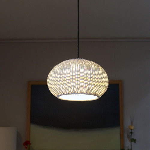Pendant lamp - GAROTA S/01 - BOVER Barcelona - polyethylene / synthetic fiber / contemporary