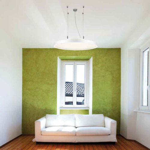 Hanging light fixture - SLETT - planlicht - LED / round / extruded aluminum