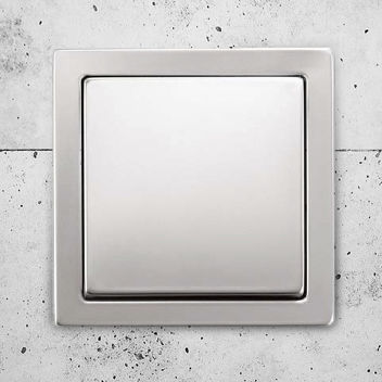 Light switch - pure  - ABB Home and Building Automation - rocker / recessed / stainless steel