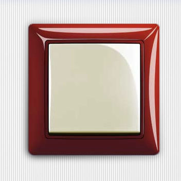 Light switch - basic55® - ABB Home and Building Automation - push-button / recessed / contemporary
