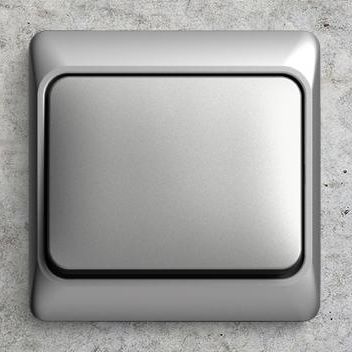 Light switch - alpha - ABB Home and Building Automation - push-button / recessed / metal