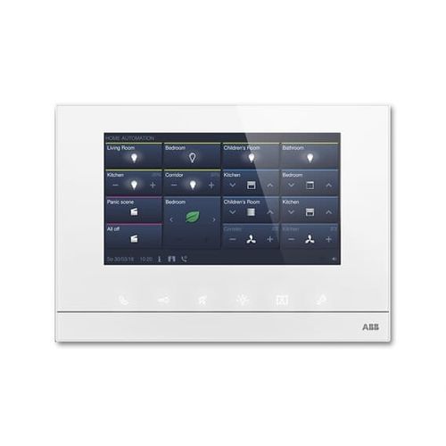 White video door intercom - DP7-S Series  - ABB Home and Building Automation - black / wall-mounted / interior