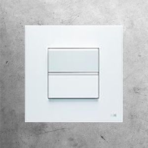 Light switch - Zenit - ABB Home and Building Automation - push-button / recessed / stainless steel