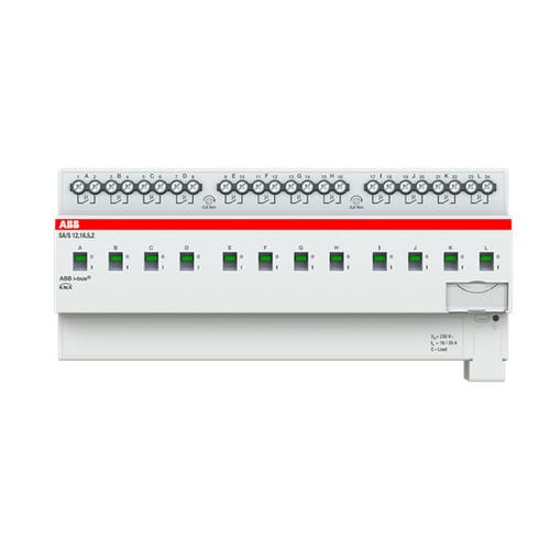 KNX switch actuator - SA/S12.16.5.2 - ABB Home and Building Automation - DIN rail / home / indoor