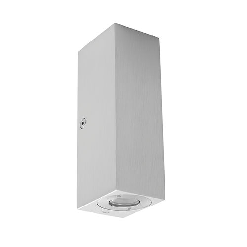Contemporary wall light - QUARK EVO - DGA - outdoor / brass / rectangular
