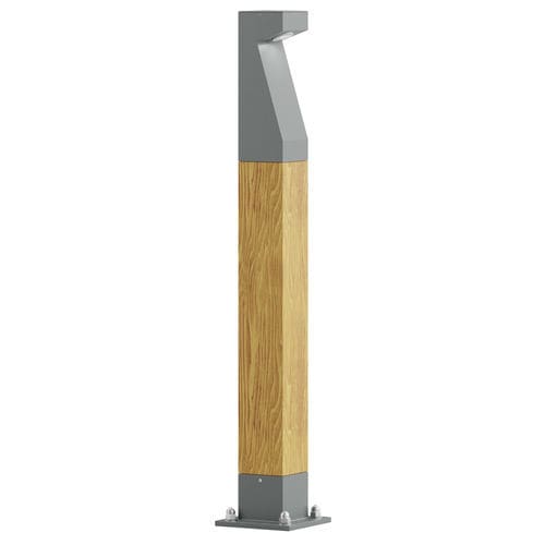 Garden bollard light - KALUX D  - Elmarco Technika Świetlna Sp. z o.o. Sp. k. - contemporary / wooden / LED