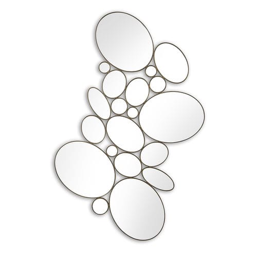 Wall-mounted mirror - ELLIPSE - Christopher Guy - contemporary / mahogany / golden