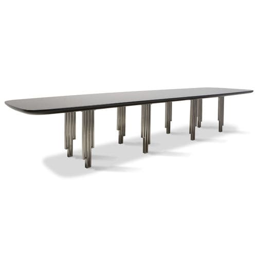 Contemporary Dining Table 76 0336 Eiffel Christopher Guy Wood Veneer Steel Base Rectangular - Grand Furniture Dining Room Tables Contemporary Dining Table 76 0336 Eiffel Christopher Guy Wood Veneer Steel Base Rectangular - Grand Furniture Dining Room Tables