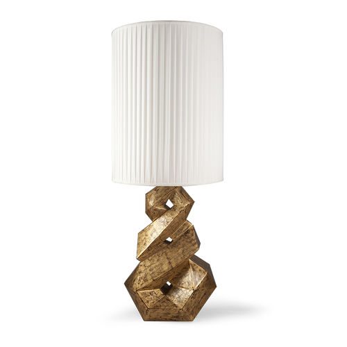 Bedside table lamp - MIDUS - Christopher Guy - silk / mahogany / contemporary