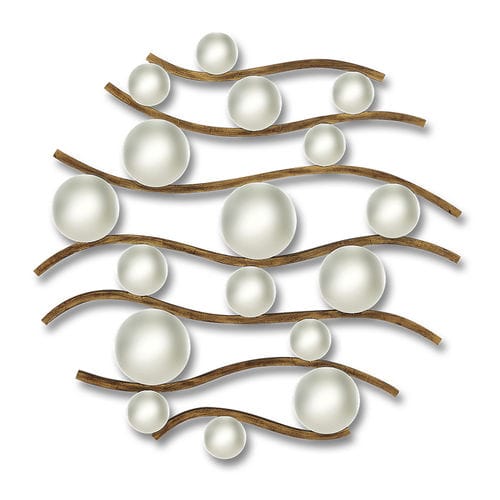 Wall-mounted mirror - 50-2471 CLEMATIS - Christopher Guy - contemporary / round / wood with gold leaf finish