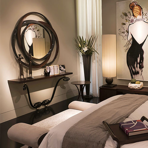 Wall-mounted mirror - 50-2681 PEONY - Christopher Guy - contemporary / round / hardwood