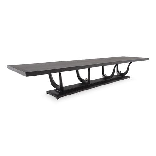 Traditional dining table - FONTAINE VI - Christopher Guy - wood veneer / mahogany / mahogany base
