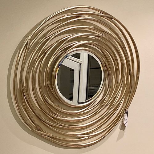 Wall-mounted mirror - CERCLE SOCIAL - Christopher Guy - contemporary / round / mahogany