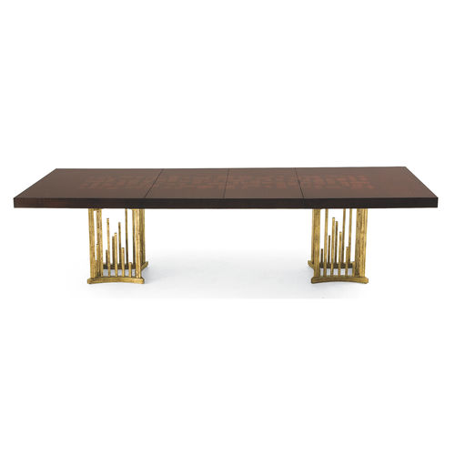Traditional dining table - DOLCE III - Christopher Guy - wood veneer / mahogany base / rectangular