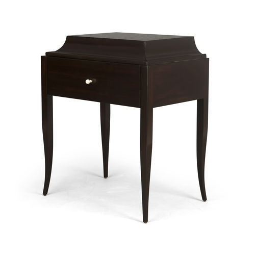 Traditional bedside table - 76-0191 AURA - Christopher Guy - mahogany / mahogany base / rectangular